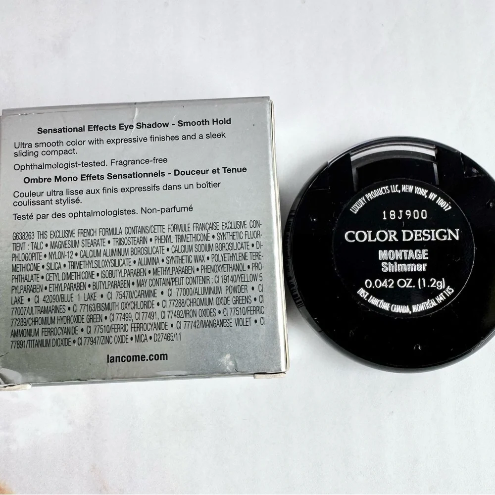 Lancôme Montage Shimmer Eyeshadow Green Shade Color Design Eye Shadow RARE
